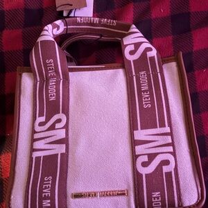 Steve Madden White and Brown Bag